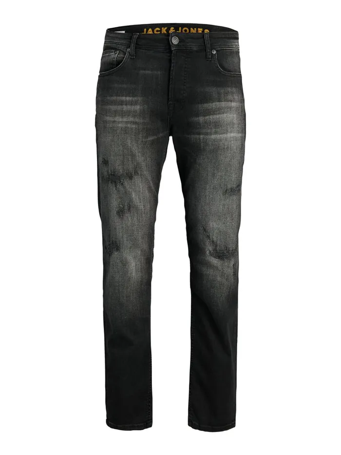 Comfort Jeans JACK and JONES Mens MIKE ORIGINAL JOS 143 50SPS COMFORT FIT JEANS Black Black Denim