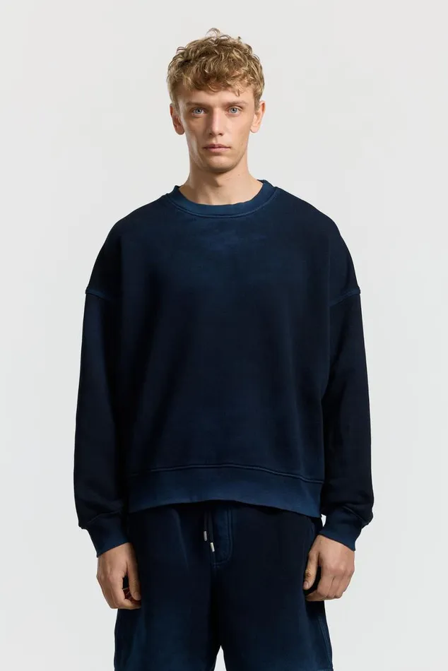 COTTON CITIZEN Boston Crew Vintage Navy Women Sweatshirts