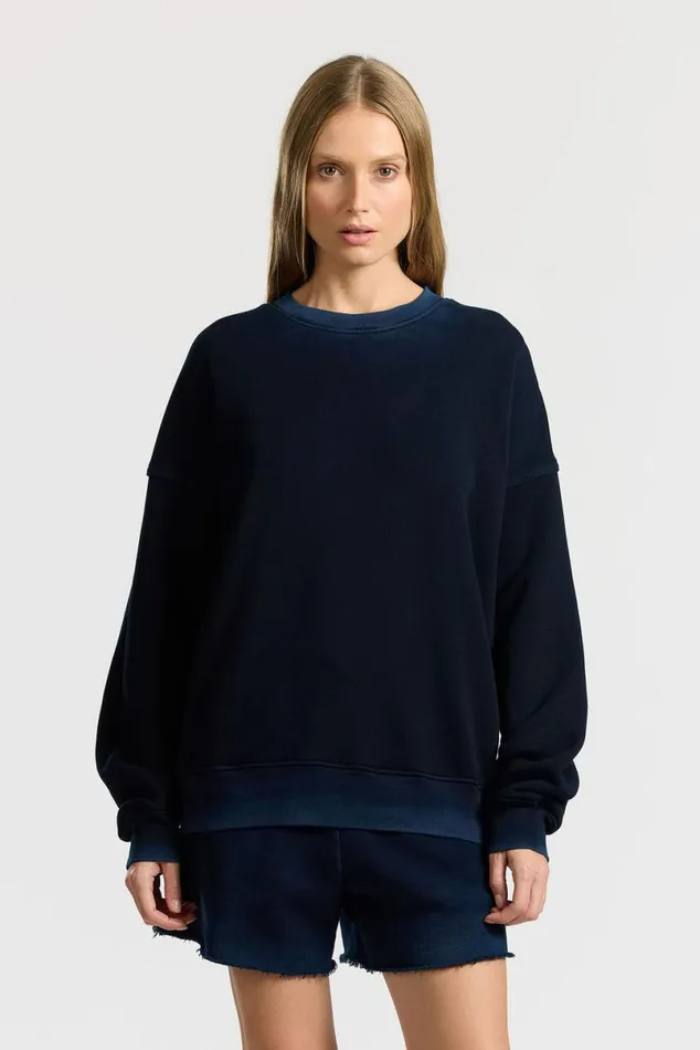 COTTON CITIZEN Boston Crew Vintage Navy Women Sweatshirts COTTON CITIZEN Boston Crew Vintage Navy Women Sweatshirts
