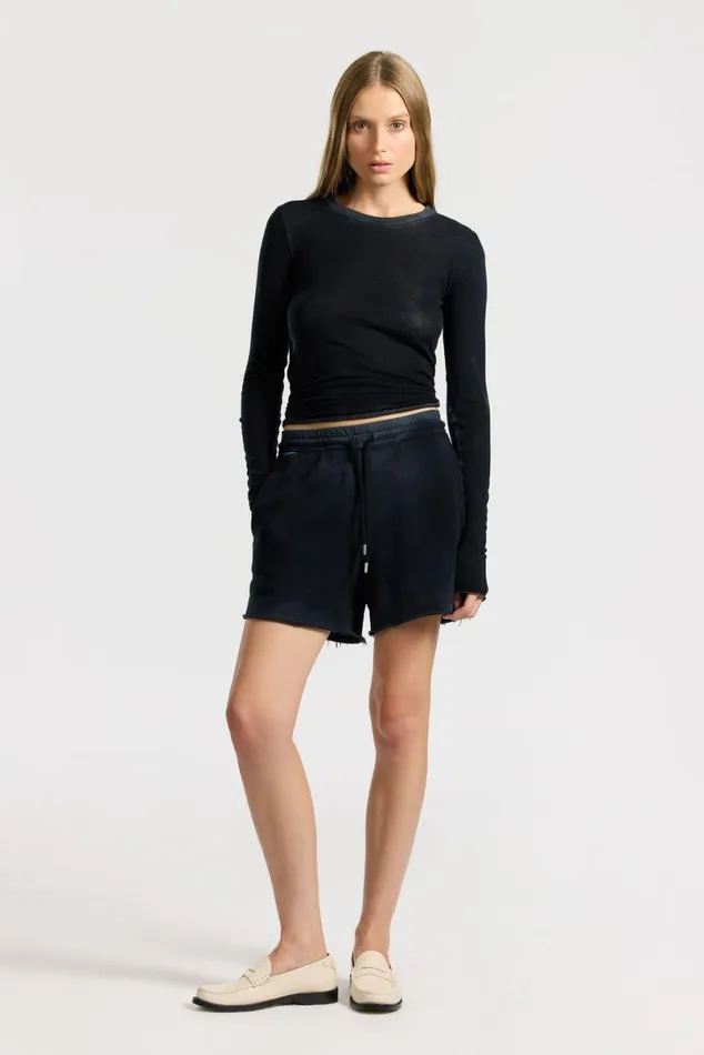 COTTON CITIZEN Boston Short Vintage Black Women Shorts COTTON CITIZEN Boston Short Vintage Black Women Shorts