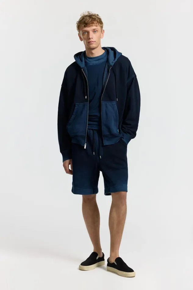 COTTON CITIZEN Boston Zip Hoodie Vintage Navy Men Sweatshirts COTTON CITIZEN Boston Zip Hoodie Vintage Navy Men Sweatshirts