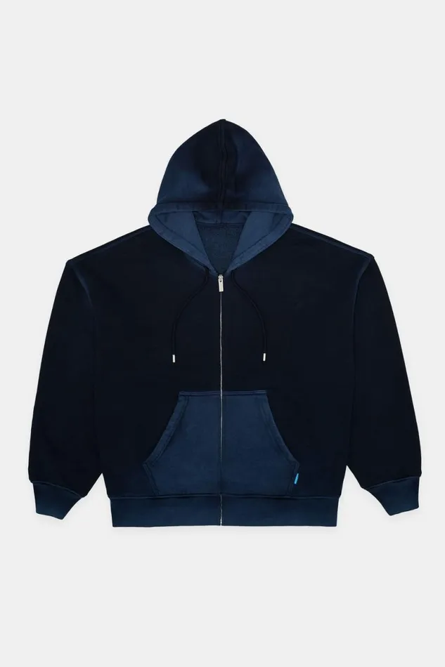 COTTON CITIZEN Boston Zip Hoodie Vintage Navy Men Sweatshirts COTTON CITIZEN Boston Zip Hoodie Vintage Navy Men Sweatshirts