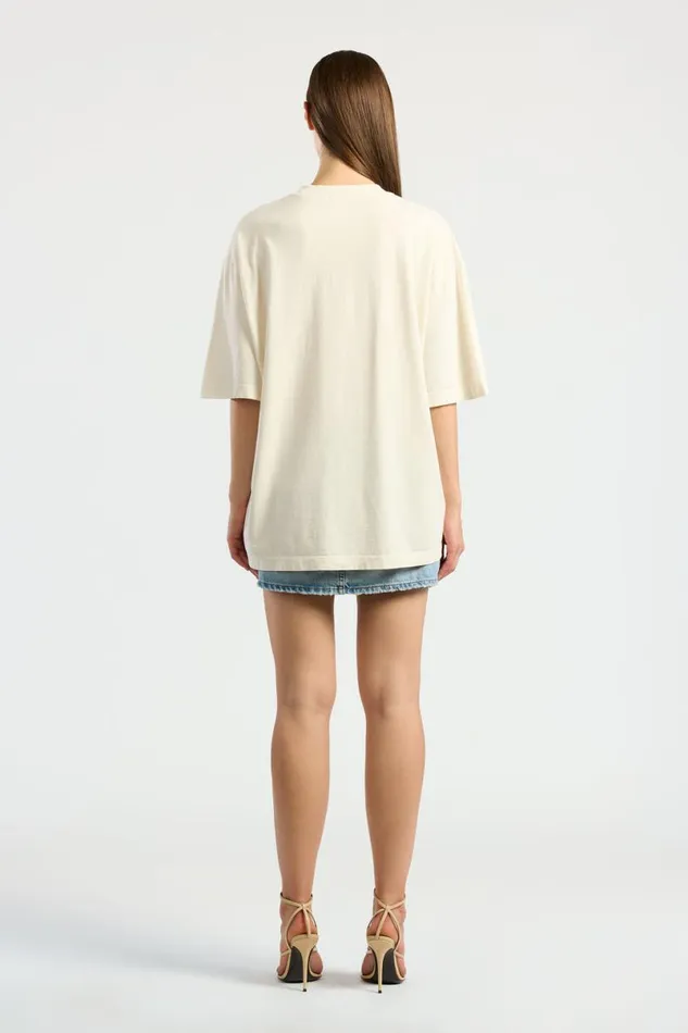 COTTON CITIZEN Bowie Tee Vintage Bone Women Tees COTTON CITIZEN Bowie Tee Vintage Bone Women Tees