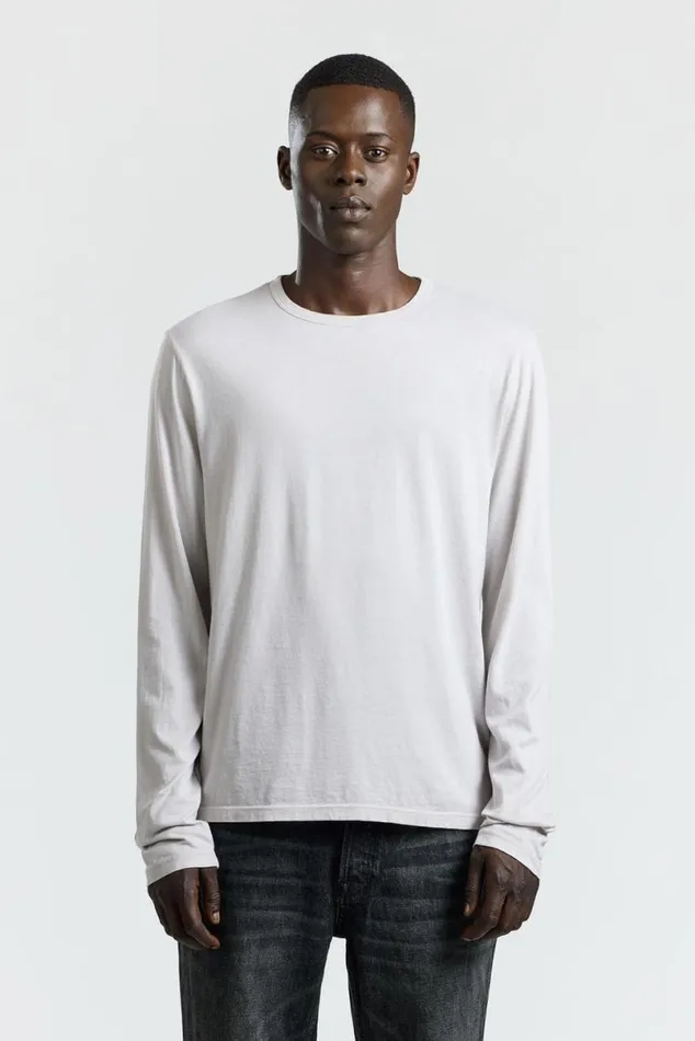 COTTON CITIZEN Classic Crew Long Sleeve Shirt Vintage White Stone Men Shirts