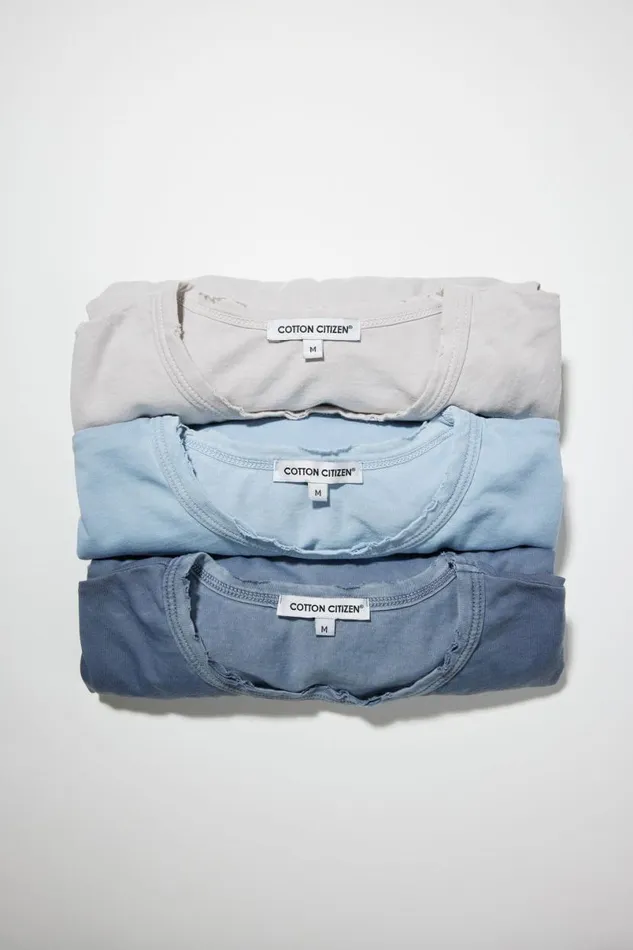 COTTON CITIZEN Classic Crewneck Tee 3Pack Ocean Pack Men 3Packs COTTON CITIZEN Classic Crewneck Tee 3Pack Ocean Pack Men 3Packs