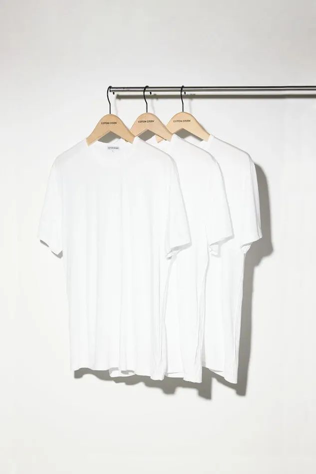COTTON CITIZEN Classic Crewneck Tee 3Pack White Men 3Packs