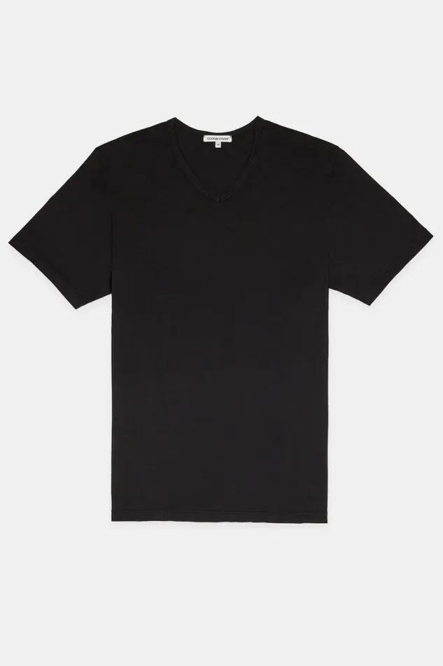 COTTON CITIZEN Classic VNeck Tee Jet Black Men Tees COTTON CITIZEN Classic VNeck Tee Jet Black Men Tees