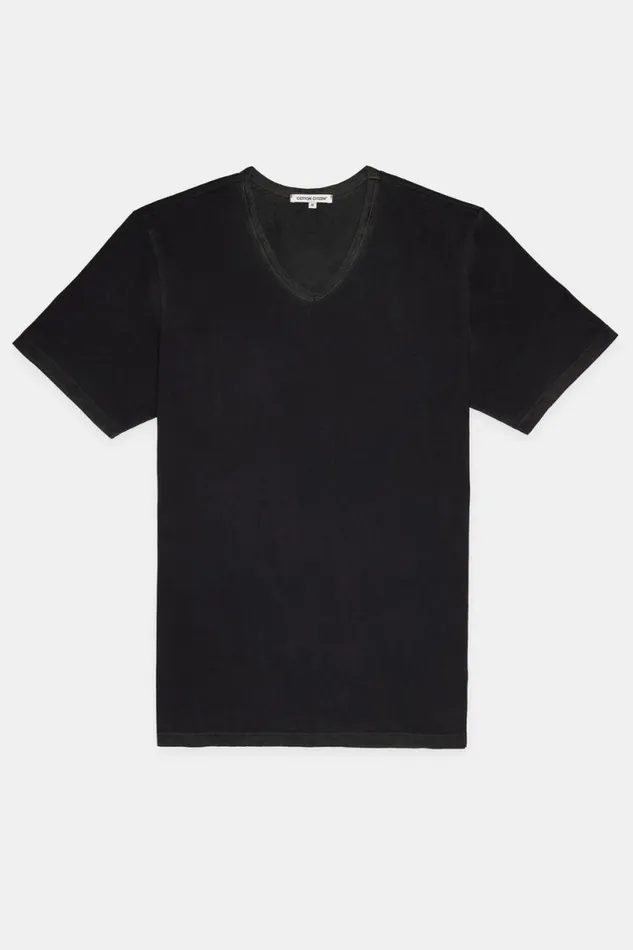 COTTON CITIZEN Classic VNeck Tee Vintage Black Men Tees COTTON CITIZEN Classic VNeck Tee Vintage Black Men Tees
