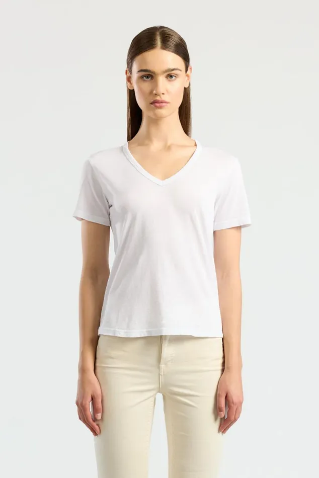 COTTON CITIZEN Standard VNeck Tee White Women Tees