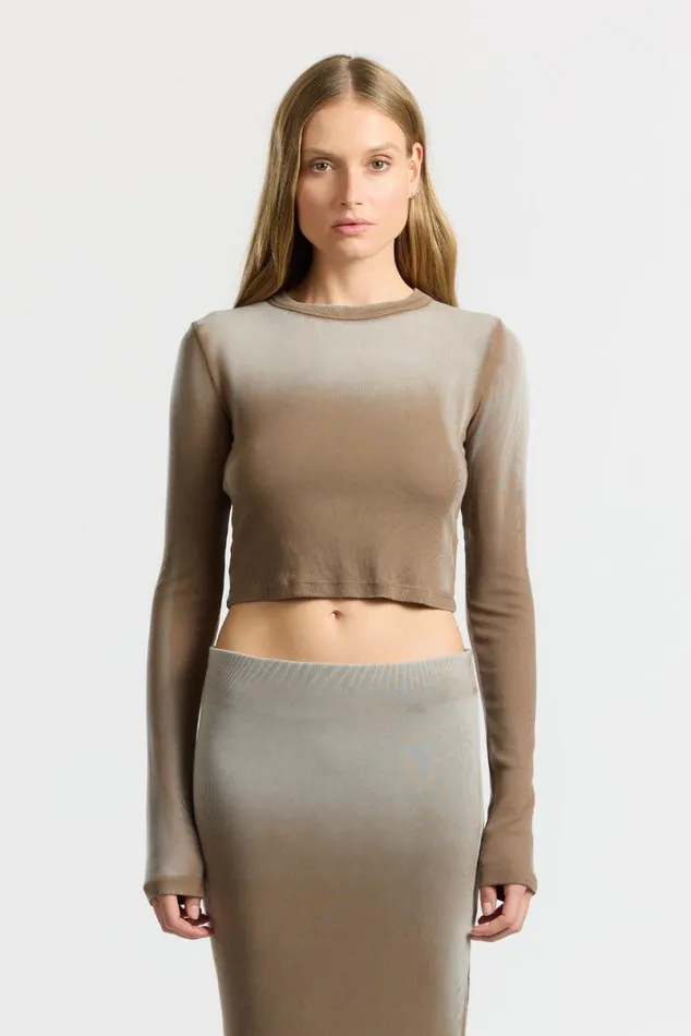 COTTON CITIZEN Verona Crop Shirt Camel Cast Women Shirts