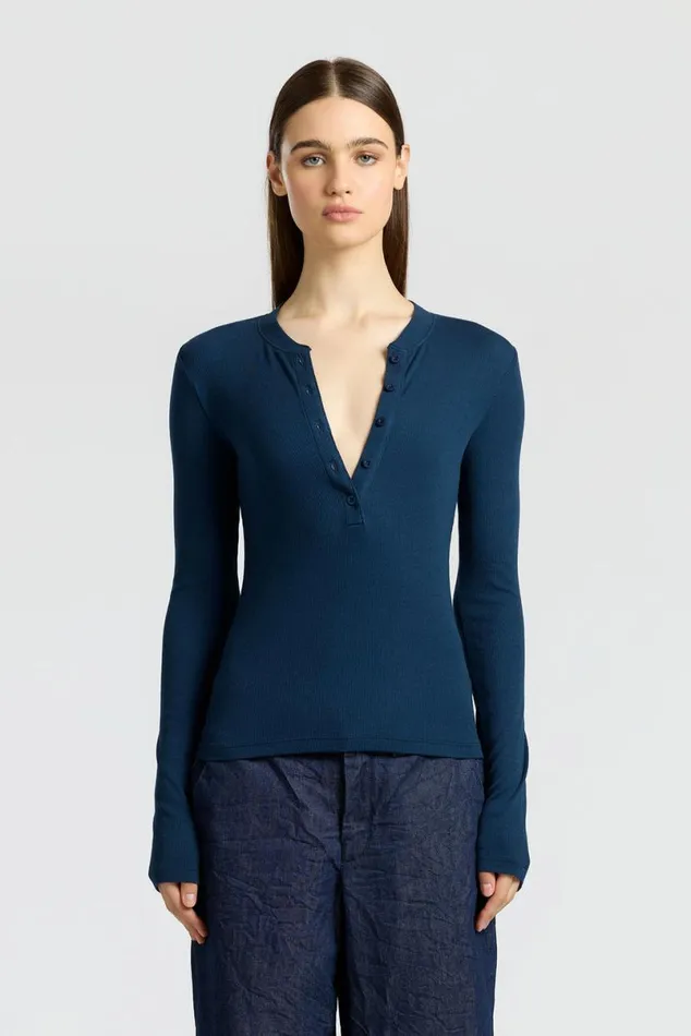 COTTON CITIZEN Verona Henley Harbor Women Shirts