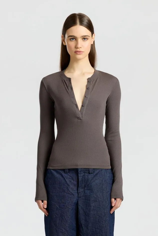 COTTON CITIZEN Verona Henley Stone Women Shirts
