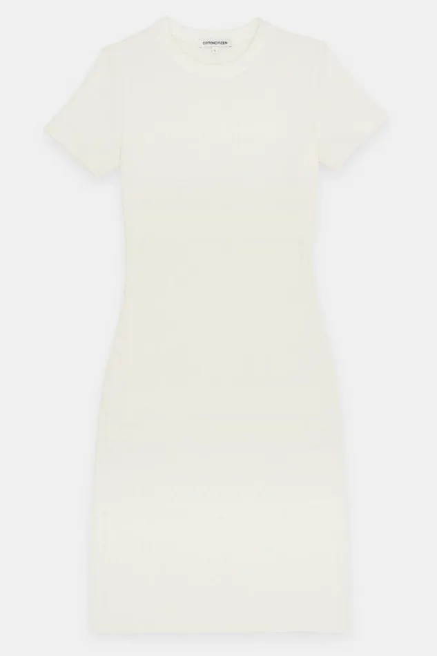 COTTON CITIZEN Verona Tee Mini Dress Bone Women Dresses Skirts COTTON CITIZEN Verona Tee Mini Dress Bone Women Dresses Skirts