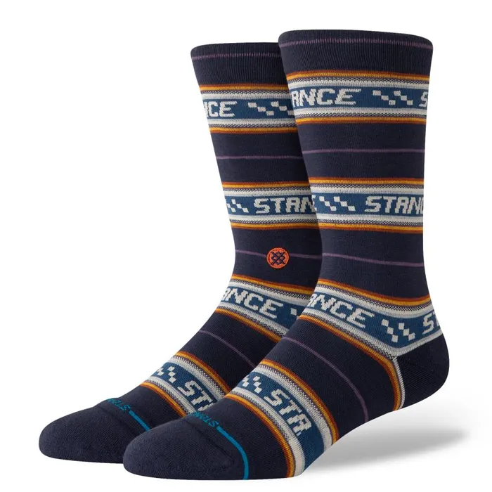 Cotton Crew Socks Flowrider 8211 Navy MenWomen Stance Crew