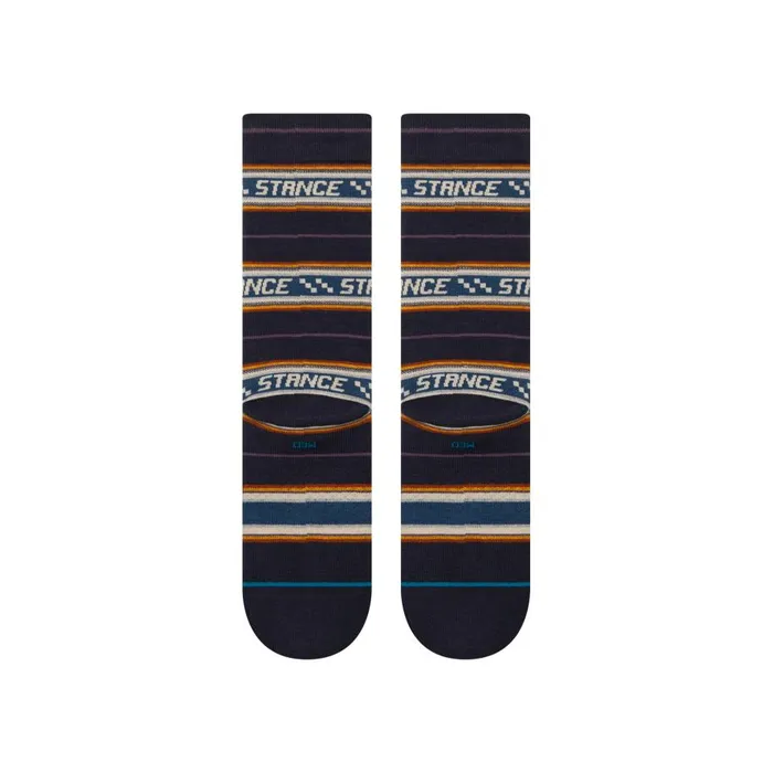 Cotton Crew Socks Flowrider 8211 Navy MenWomen Stance Crew