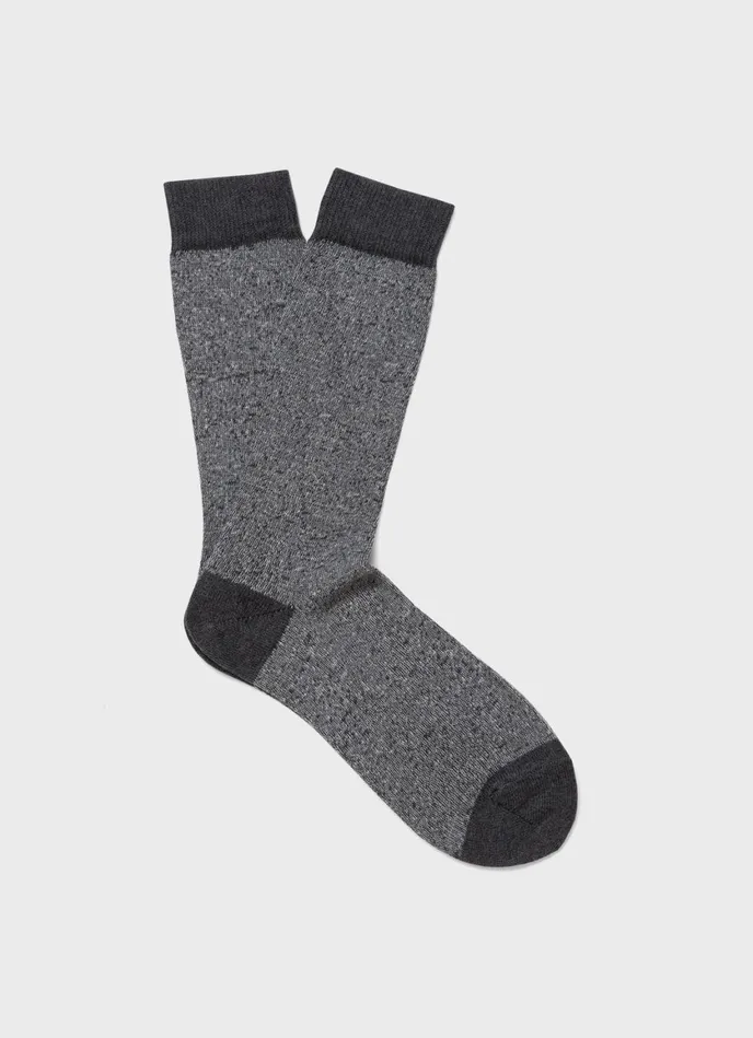 Cotton Socks Grey Marl Twist Men SUNSPEL Socks