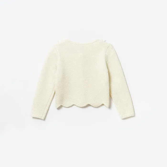 Cream Knit Cardigan Kids Self Portrait Knitwear Cream Knit Cardigan Kids Self Portrait Knitwear