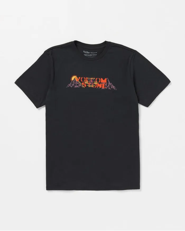 Crevasse Tech Short Sleeve Tee 8211 Black Mens Volcom Tops and Tees