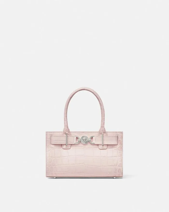 CrocEffect Medusa 03995 Small Tote Bag Light Pink Women Versace Totes