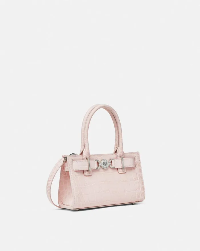 CrocEffect Medusa 03995 Small Tote Bag Light Pink Women Versace Totes