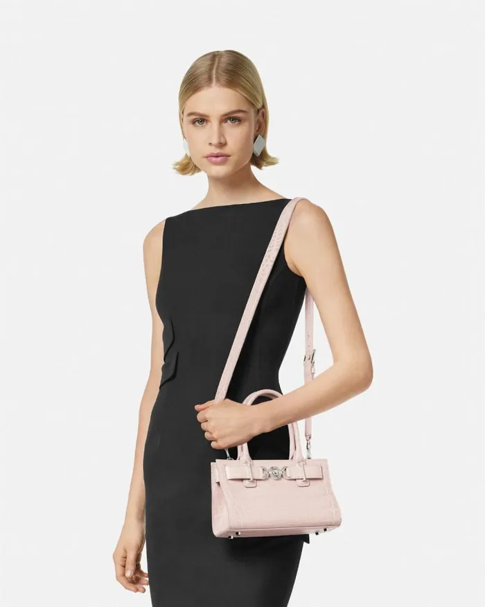 CrocEffect Medusa 03995 Small Tote Bag Light Pink Women Versace Totes