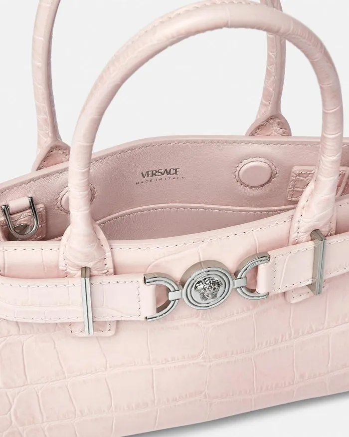 CrocEffect Medusa 03995 Small Tote Bag Light Pink Women Versace Totes