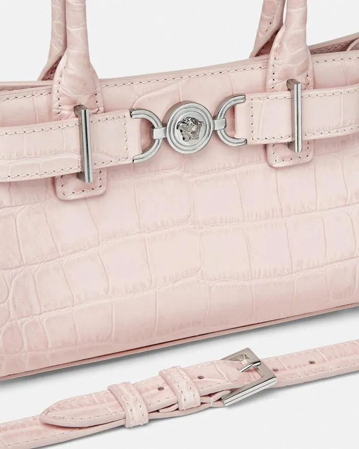 CrocEffect Medusa 03995 Small Tote Bag Light Pink Women Versace Totes