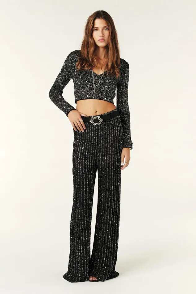 Crop Top Darry Black Women Baandsh Sweaters and Cardigans