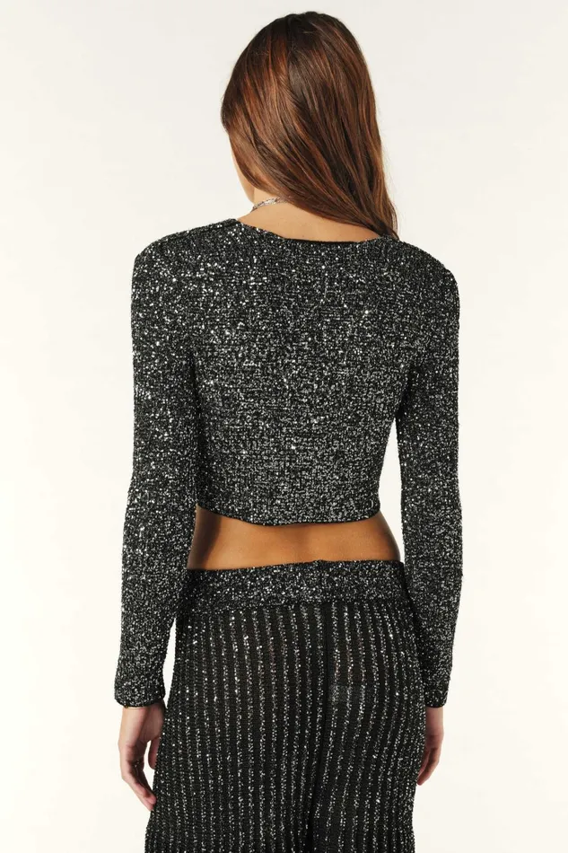 Crop Top Darry Black Women Baandsh Sweaters and Cardigans