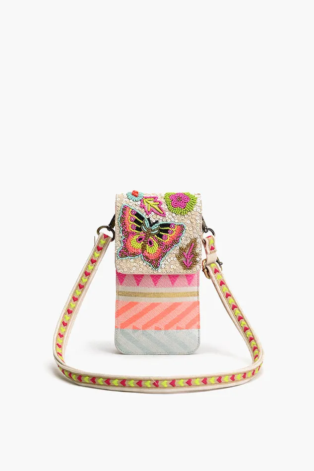 Crossbody Bags Women America and Beyond Butterfly Kaleidoscope Cellphone Bag