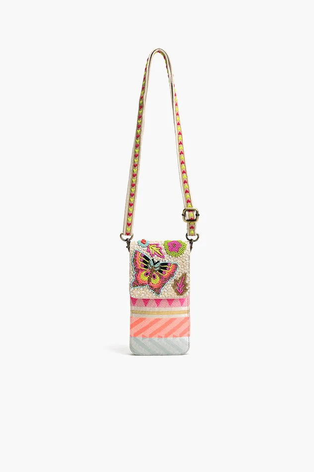 Crossbody Bags Women America and Beyond Butterfly Kaleidoscope Cellphone Bag