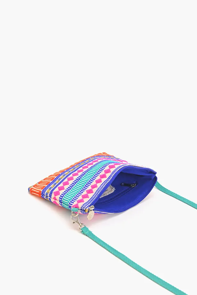 Crossbody Bags Women America and Beyond Mexican Striped Spring Top Zip Clutch