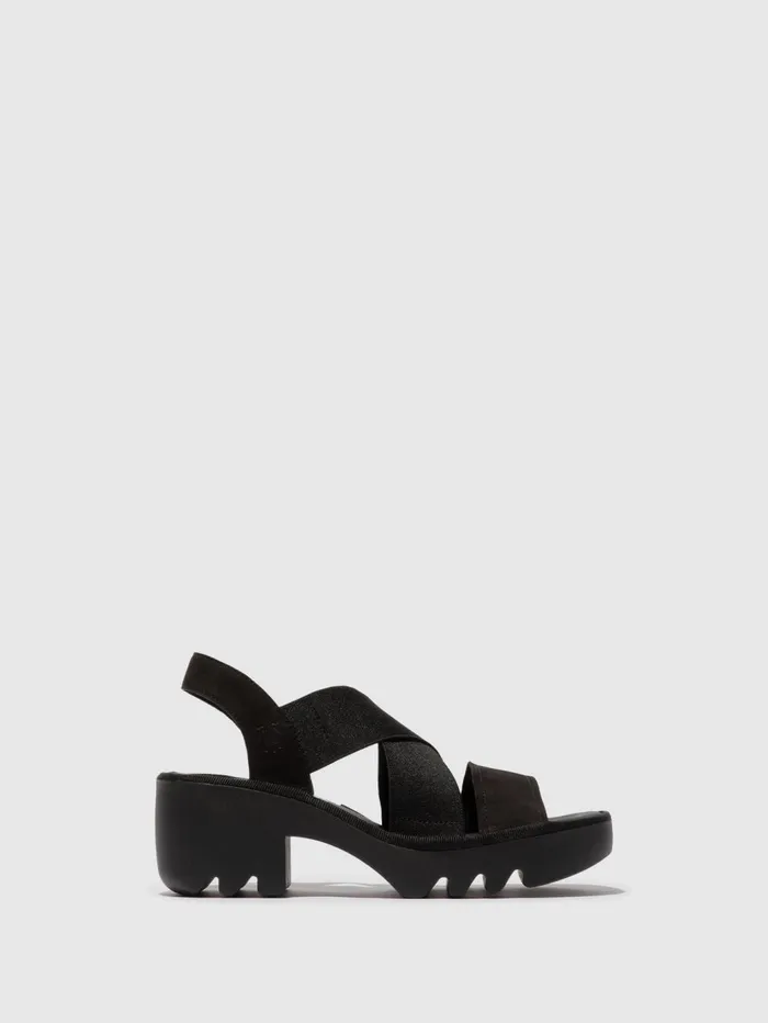 Crossover Sandals TAJI502FLY BLACK Women Fly London Sandals