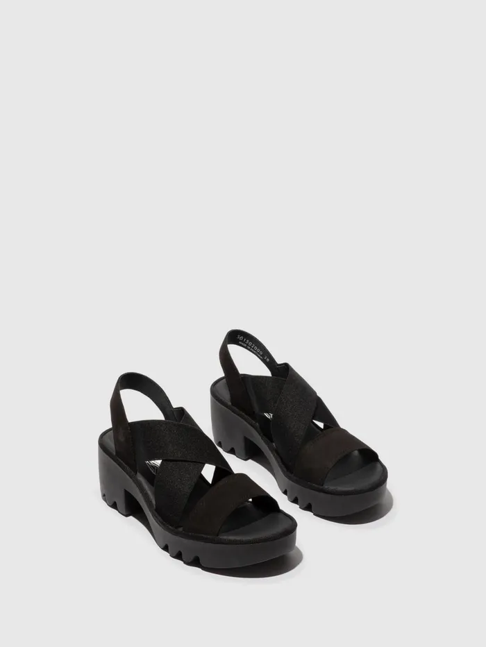 Crossover Sandals TAJI502FLY BLACK Women Fly London Sandals