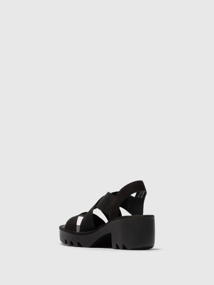 Crossover Sandals TAJI502FLY BLACK Women Fly London Sandals