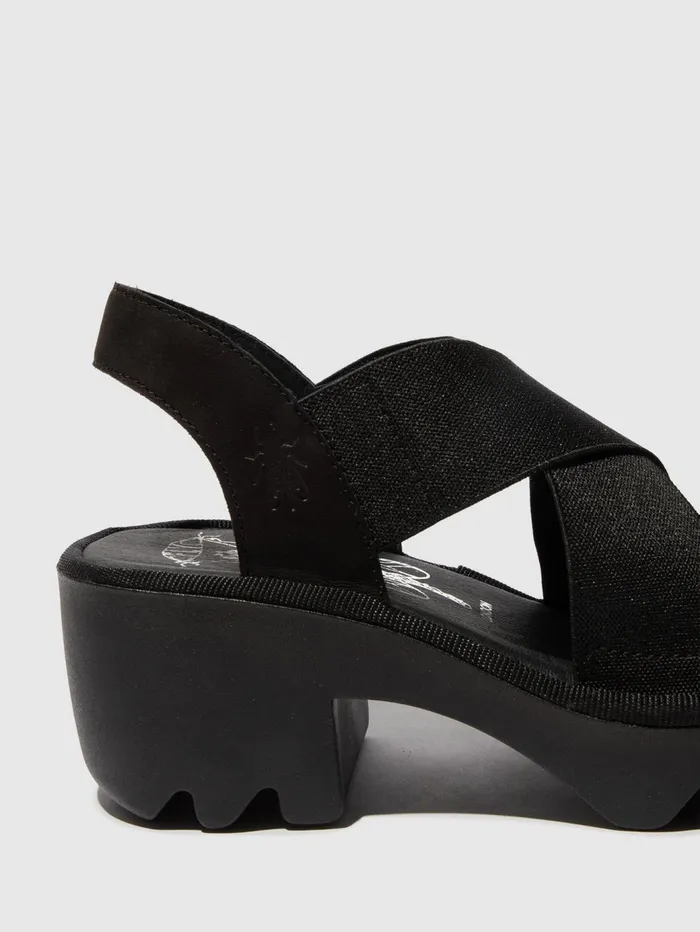 Crossover Sandals TAJI502FLY BLACK Women Fly London Sandals
