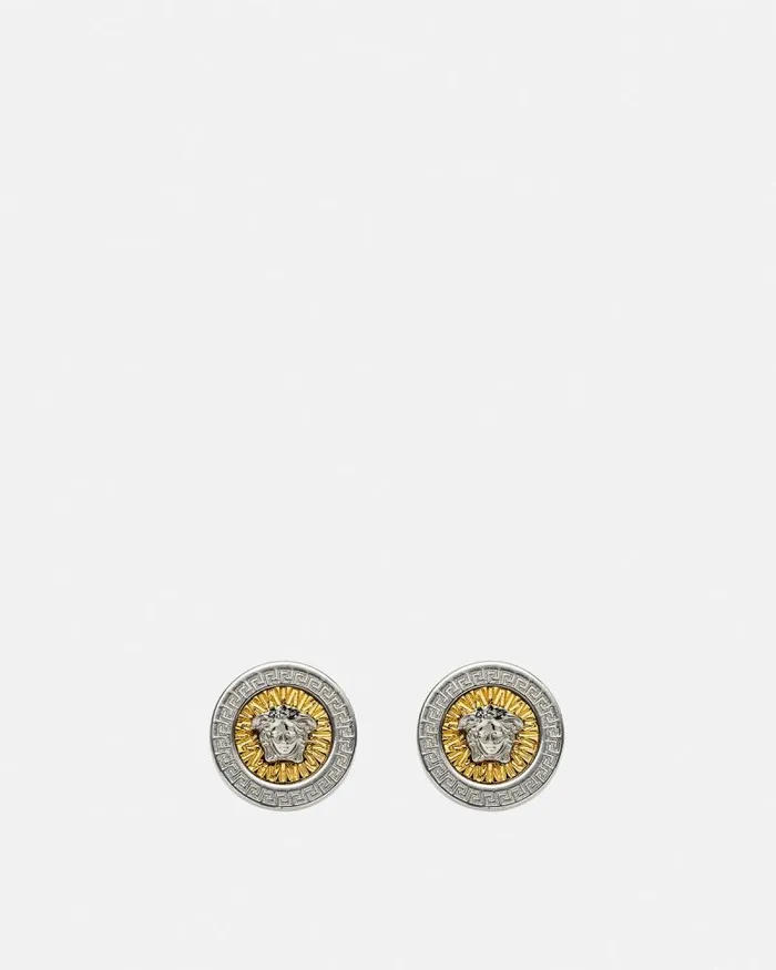 Crystal Icon Stud Earrings Silvergold WomenMen Versace Earrings