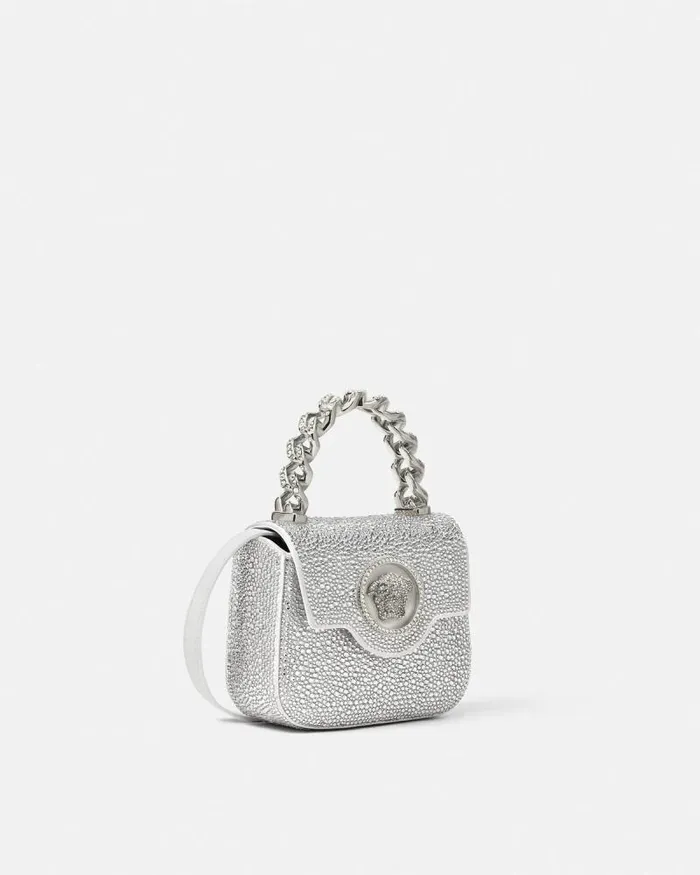 Crystal La Medusa Mini Bag White Women Versace Top Handle