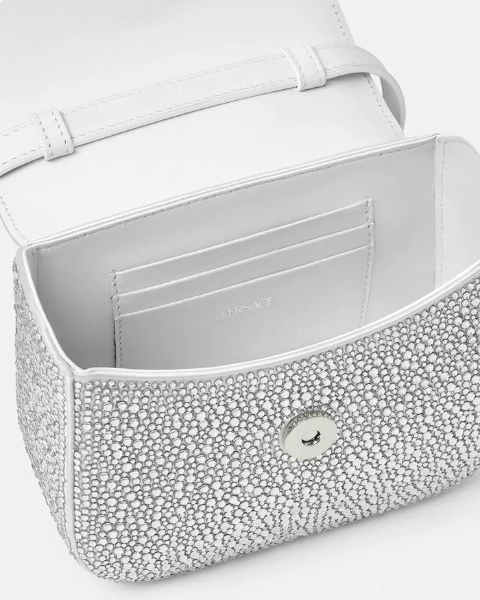 Crystal La Medusa Mini Bag White Women Versace Top Handle
