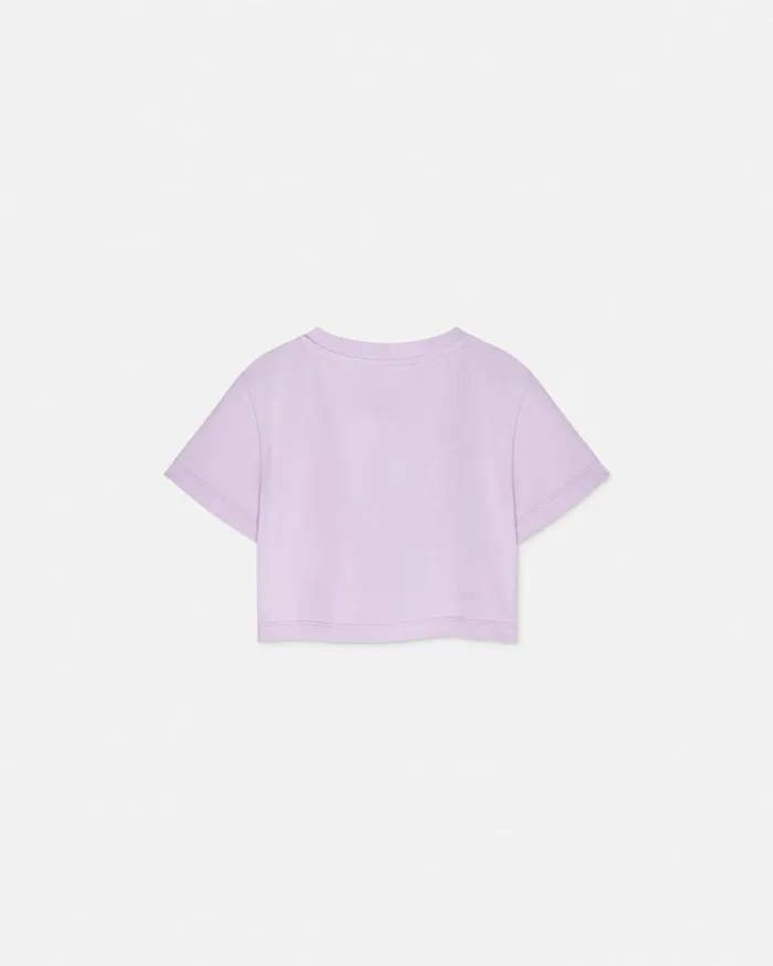 Crystal Medusa Knotted Kids TShirt Lilac Children Versace Clothing