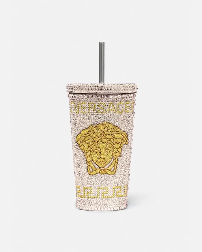 Crystal Medusa Travel Cup Pink MenHome and Lifestyle Versace Beach Accessories
