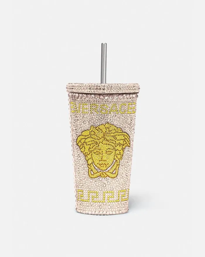 Crystal Medusa Travel Cup Pink MenHome and Lifestyle Versace Beach Accessories