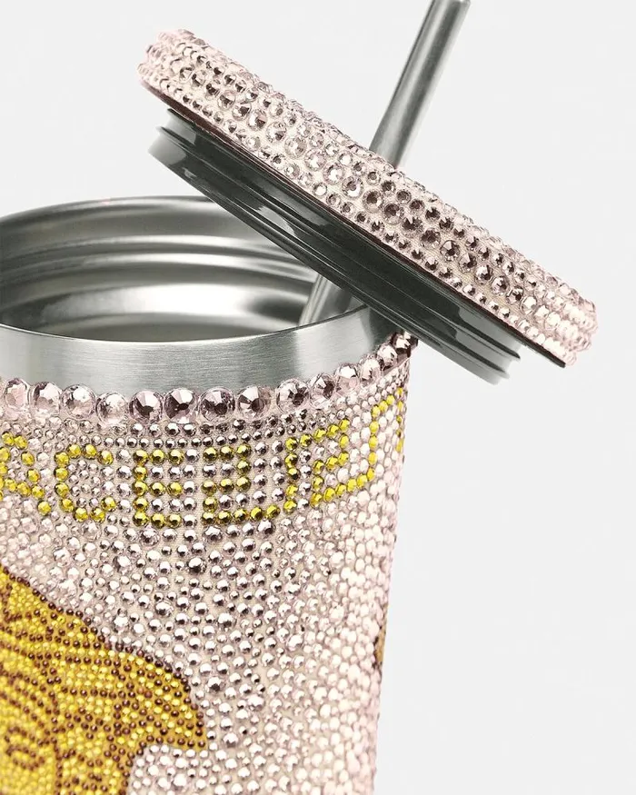 Crystal Medusa Travel Cup Pink MenHome and Lifestyle Versace Beach Accessories