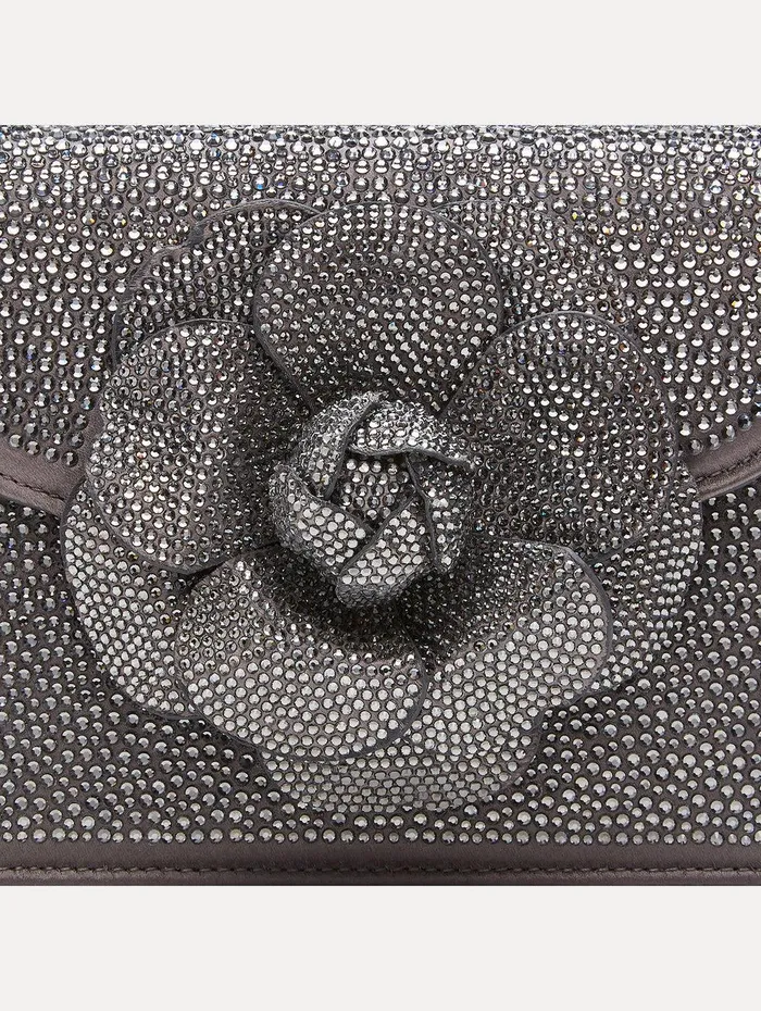 Crystal Pav Mini TRO Bag Smoke Gunmetal Women Oscar De La Renta Handbags Crystal Pav Mini TRO Bag Smoke Gunmetal Women Oscar De La Renta Handbags