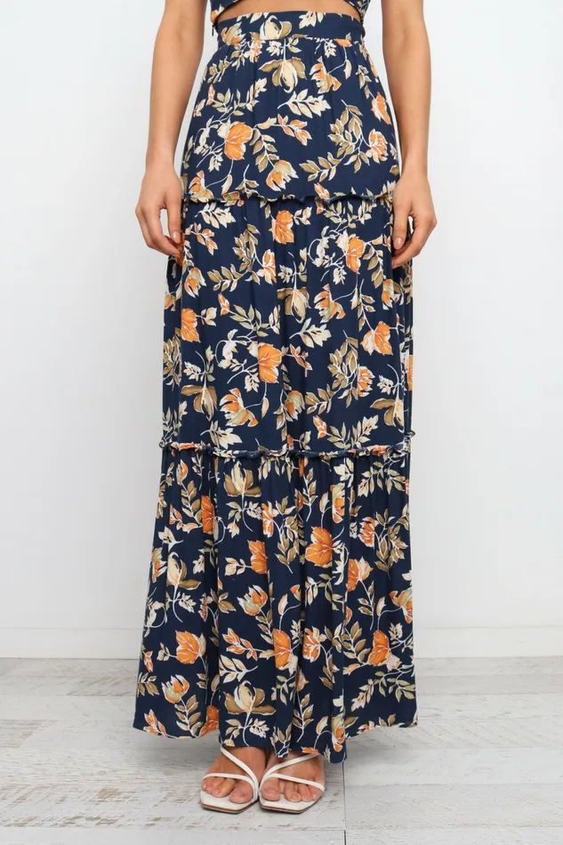 Deaville Skirt Navy Women Skirts Petal and Pup
