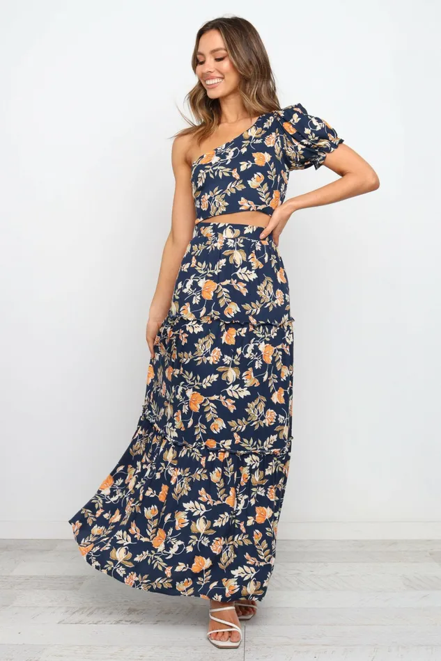 Deaville Skirt Navy Women Skirts Petal and Pup