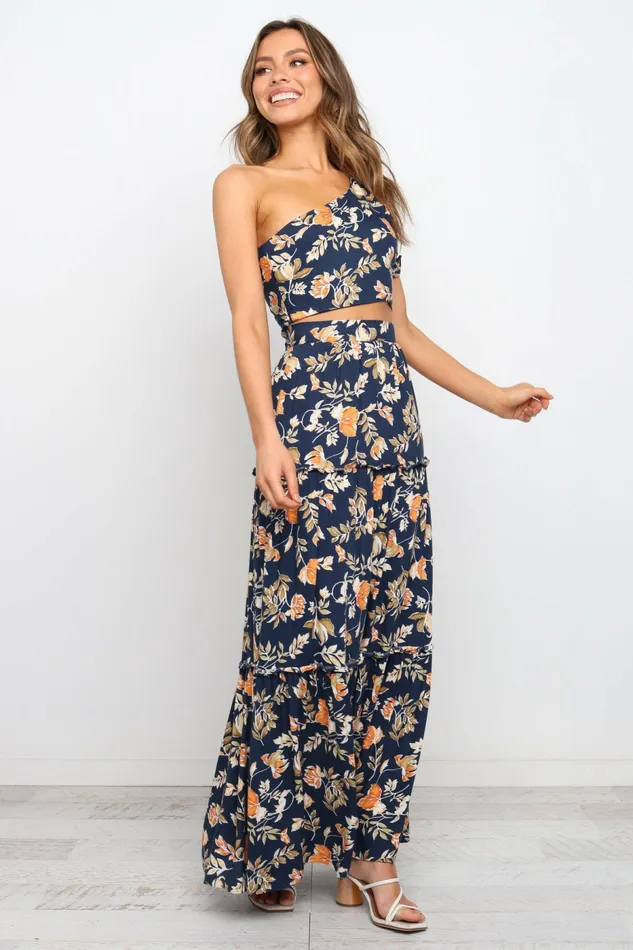 Deaville Skirt Navy Women Skirts Petal and Pup