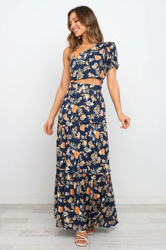 Deaville Skirt Navy Women Skirts Petal and Pup