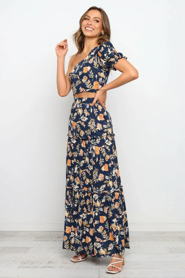 Deaville Skirt Navy Women Skirts Petal and Pup