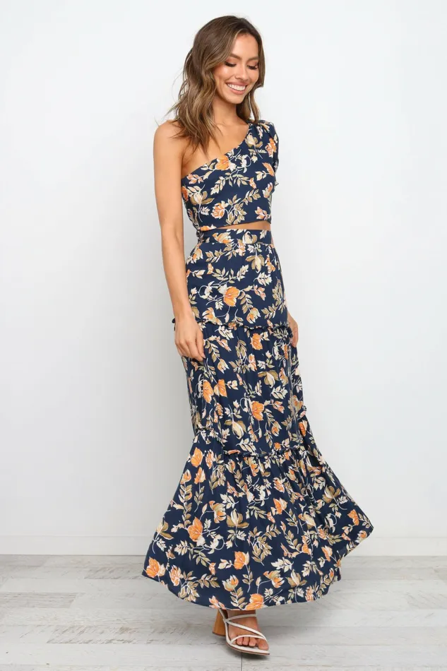 Deaville Skirt Navy Women Skirts Petal and Pup